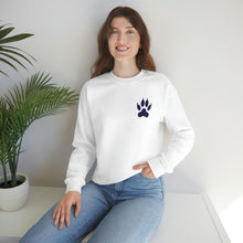 Load image into Gallery viewer, Adventure Awaits Crewneck Sweatshirt, Adventure Shirt, Gift for Her, Camping Sweatshirt, Bear Paw Print
