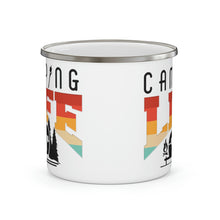 Load image into Gallery viewer, Enamel Camping Mug, Camping Mug, Campers Mug, Gift for Campers, Camping Life, Camping Coffee Mug
