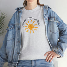 Load image into Gallery viewer, You are My Sunshine Cotton Tee, Sunshine T-Shirt, Cute Ladies Shirt
