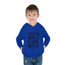 Load image into Gallery viewer, Toddler Pullover Fleece Hoodie, Chicken Nugs &amp; Mama Hugs Hoodie, Kids Hoodie, Gift for Kids, Funny Kids Hoodie, Mama Kids Shirt
