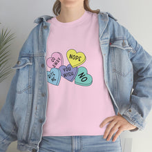 Load image into Gallery viewer, Funny Candy Heart Cotton Tee, Funny Valentine Tee, Single Lady Funny Valentines Day shirt
