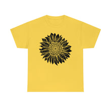 Load image into Gallery viewer, Sunflower Cotton Tee, Floral Tee, Sunflower tshirt, Sunflower flower tshirt, Garden Shirt
