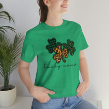Load image into Gallery viewer, Lucky Mama Short Sleeve Tee, St Patricks Day Mama Tshirt, St. Patty's Day Shirt, St. Paddys Day Shirt, Lucky Mama St Patricks Day Shirt
