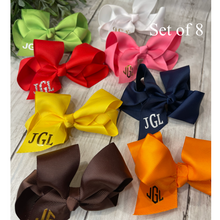 Load image into Gallery viewer, Monogrammed Hair Bow Sets
