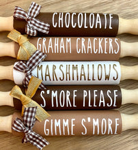 Load image into Gallery viewer, 7” Chocolate &amp; Smores Pins, Farmhouse Tier Decor
