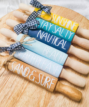 Load image into Gallery viewer, 7'' Beach Mini Rolling Pins, Farmhouse Tier Decor
