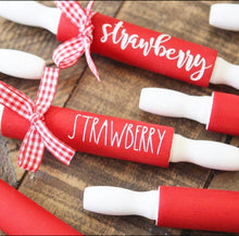 Load image into Gallery viewer, Strawberry Mini Rolling Pins
