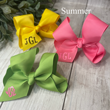 Load image into Gallery viewer, Monogrammed Hair Bow Sets
