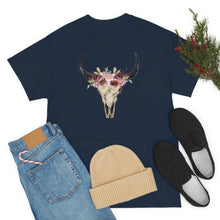 Load image into Gallery viewer, Boho Cow Skull Shirt, howdy shirt, Wild west Shirt, Western Graphic Tee, Cowgirl Shirt, Bull Skull Shirt, Southwest Shirt, Western Clothing
