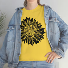 Load image into Gallery viewer, Sunflower Cotton Tee, Floral Tee, Sunflower tshirt, Sunflower flower tshirt, Garden Shirt
