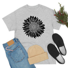 Load image into Gallery viewer, Sunflower Cotton Tee, Floral Tee, Sunflower tshirt, Sunflower flower tshirt, Garden Shirt
