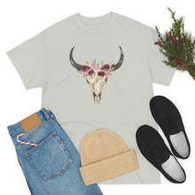 Load image into Gallery viewer, Boho Cow Skull Shirt, howdy shirt, Wild west Shirt, Western Graphic Tee, Cowgirl Shirt, Bull Skull Shirt, Southwest Shirt, Western Clothing
