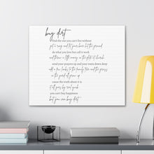 Load image into Gallery viewer, Buy Dirt, Wall Canvas, Country Music Lyrics Wall Art, Buy Dirt Lyrics, New Homeowner Gift, New Home Owner Welcome Gift, Home Warming Gift
