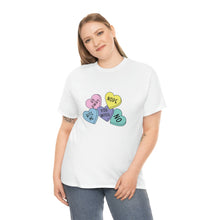 Load image into Gallery viewer, Funny Candy Heart Cotton Tee, Funny Valentine Tee, Single Lady Funny Valentines Day shirt
