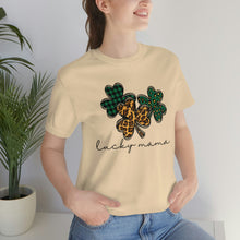 Load image into Gallery viewer, Lucky Mama Short Sleeve Tee, St Patricks Day Mama Tshirt, St. Patty's Day Shirt, St. Paddys Day Shirt, Lucky Mama St Patricks Day Shirt
