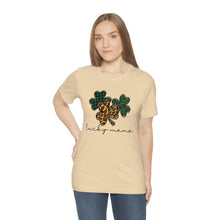 Load image into Gallery viewer, Lucky Mama Short Sleeve Tee, St Patricks Day Mama Tshirt, St. Patty's Day Shirt, St. Paddys Day Shirt, Lucky Mama St Patricks Day Shirt

