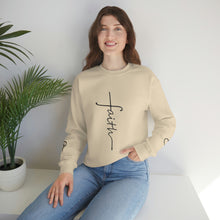 Load image into Gallery viewer, Faith Sweatshirt, Faith Gift, Christian Sweatshirt, Faith Cross Sweatshirt, Christian Gift, Vertical Faith Sweatshirt, Gift for Mom
