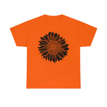 Load image into Gallery viewer, Sunflower Cotton Tee, Floral Tee, Sunflower tshirt, Sunflower flower tshirt, Garden Shirt
