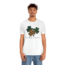 Load image into Gallery viewer, Lucky Mama Short Sleeve Tee, St Patricks Day Mama Tshirt, St. Patty's Day Shirt, St. Paddys Day Shirt, Lucky Mama St Patricks Day Shirt
