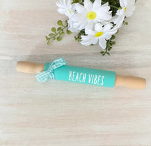 Load image into Gallery viewer, 7” Sea Inspired Mini Rolling Pin, Farmhouse Tier Tray Decor
