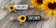 Load image into Gallery viewer, 7” Sunflower 🌻 Farmhouse tier tray mini rolling pin
