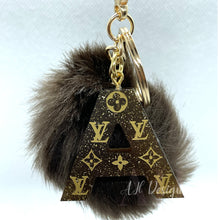 Load image into Gallery viewer, Designer Inspired Resin Letter Keychain A - M
