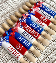 Load image into Gallery viewer, 7'' Patriotic Mini Rolling Pins
