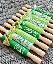 Load image into Gallery viewer, 7'' St. Patrick’s Day Mini Rolling Pin | Tiered Tray Decoration | St. Paddy’s Home Decor
