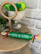 Load image into Gallery viewer, 7'' St. Patricks Day Tiered Tray Mini Rolling Pin, Tiered Tray Decor, Home Decor, St. Paddys Day Tiered Tray Decor, Rolling pin for tiered tray
