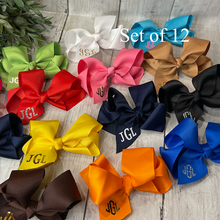 Load image into Gallery viewer, Monogrammed Hair Bow Sets
